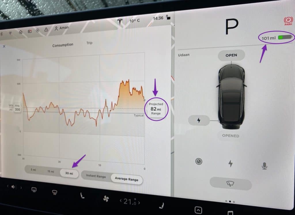 Tesla Model 3 Energy app