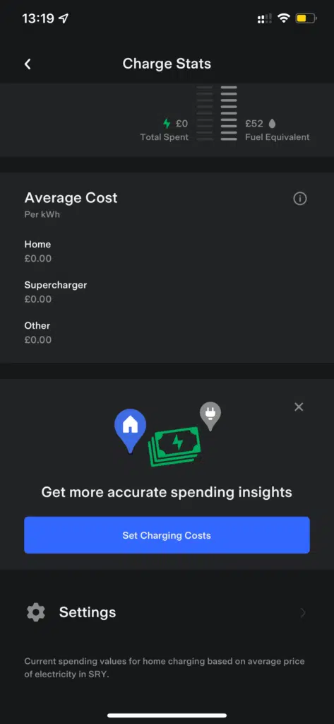 Tesla Charge Stats Average Cost at Home, Supercharger and Other