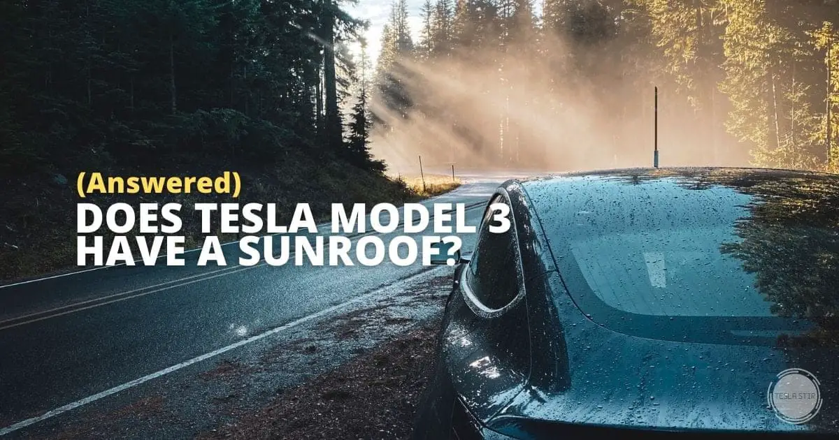does tesla model 3 have sunroof