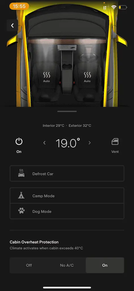 Climate Control System On to start preconditioning battery