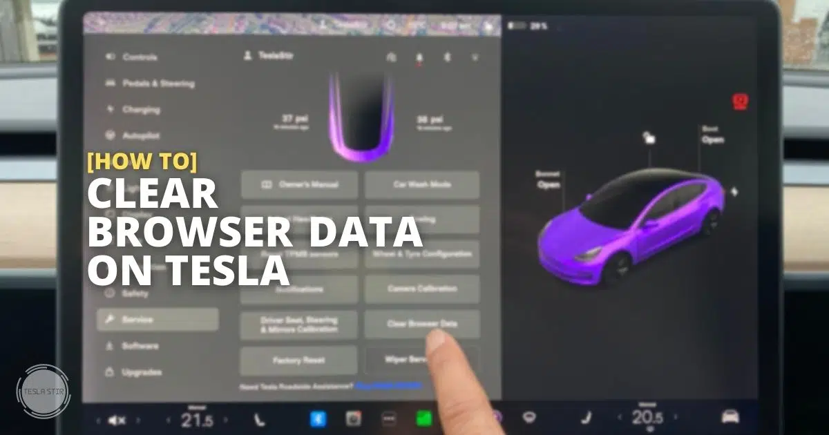 how to clear browsing history data on tesla