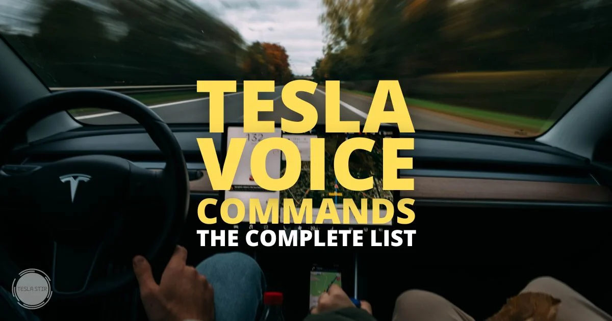 tesla voice commands complete list