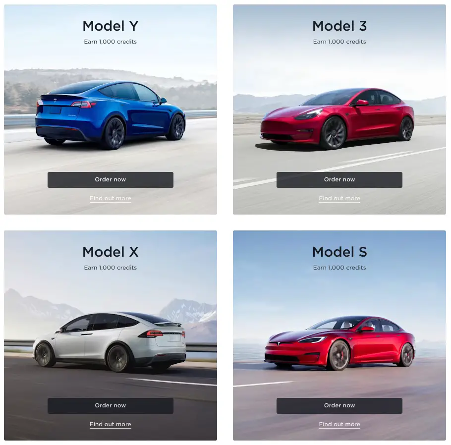 tesla loot box credits on model s 3 x y