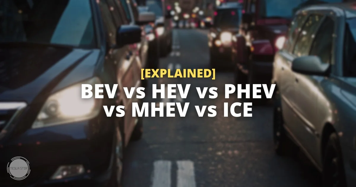 BEV vs HEV vs PHEV vs MHEV vs ICE: Unravelling the Key Differences
