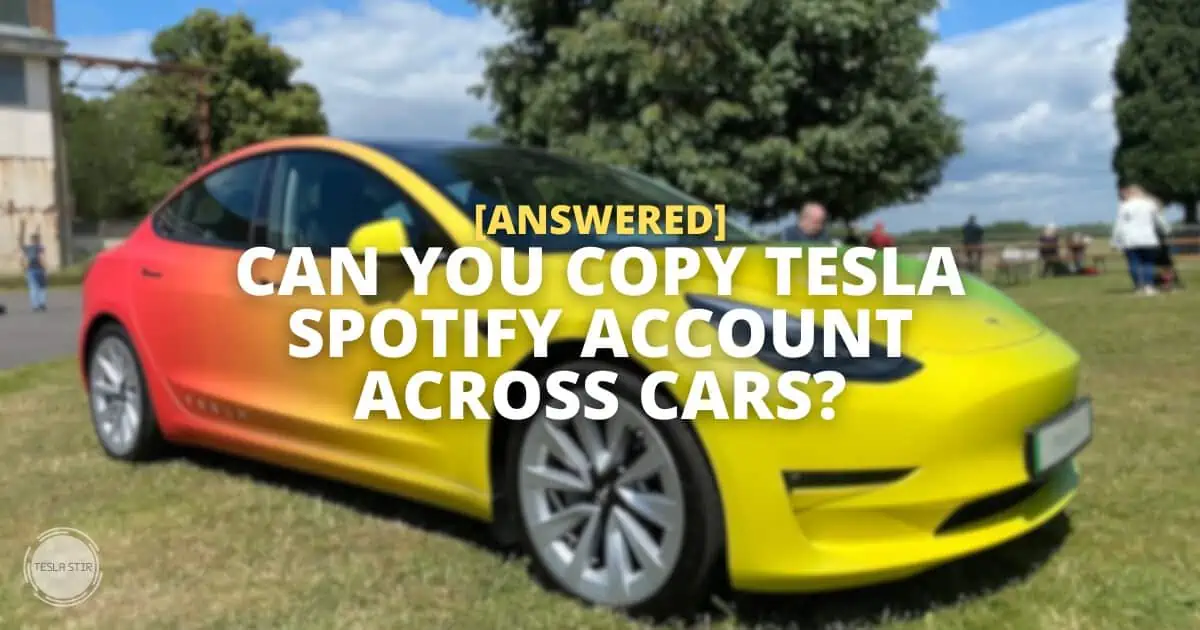 can you copy tesla spotify premium account across cars